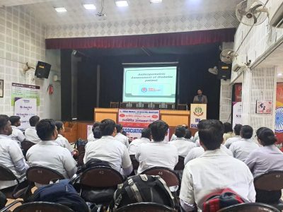 doctor giving speech on World diabetes day event