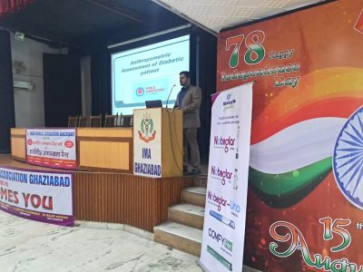 doctor giving speech on World diabetes day event